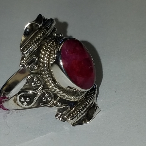 New Sterling Silver Ruby Ring - Picture 3 of 7
